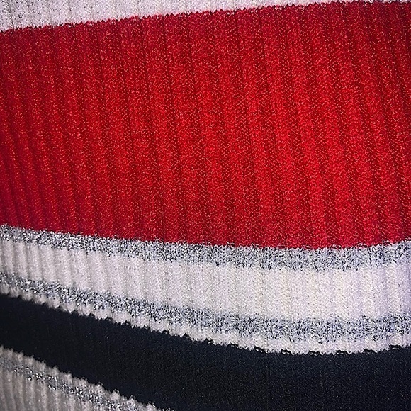 Womens BodyCon No Boundaries Red, Black, White and Silver striped Dress … - Picture 7 of 9